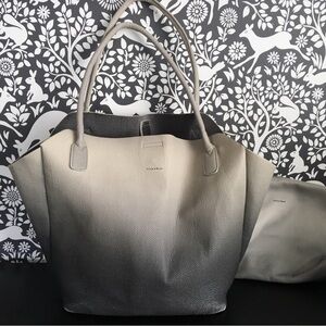 Pixie * Mood Grey Ombré Bucket Bag w/ Corresponding Make-up Bag/ Pouch